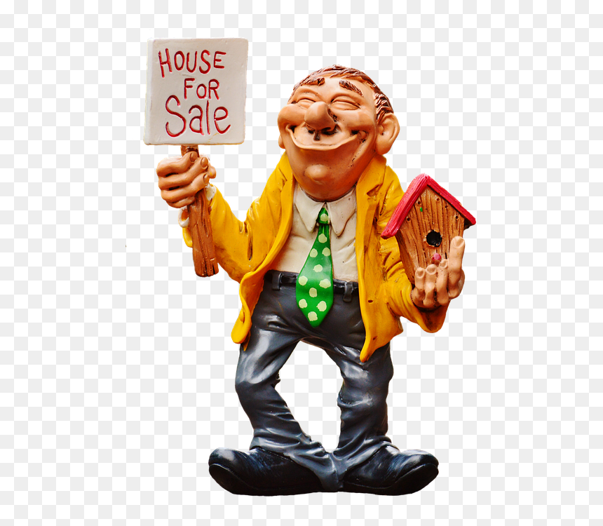 Real Estate Agents, Figure, Funny, For Sale, Decoration - Home For Sale Signs Cartoon, HD Png Download - real estate agent png
