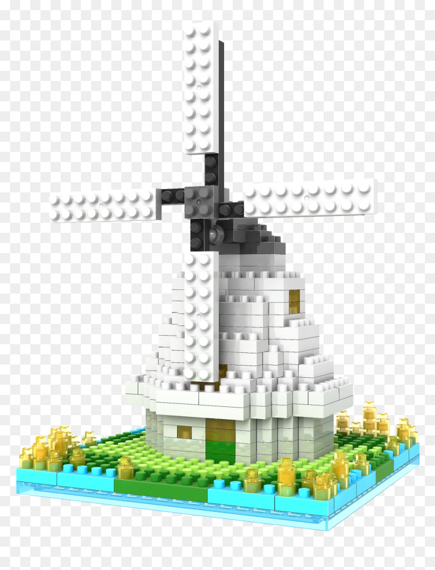 Windmill Out Of Lego, HD Png Download - diamond block png