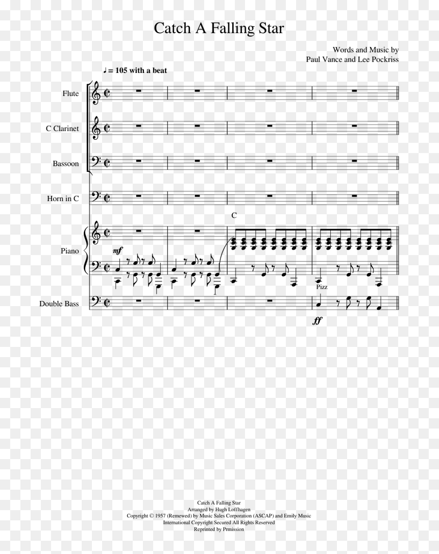 Sheet Music, HD Png Download - falling star png