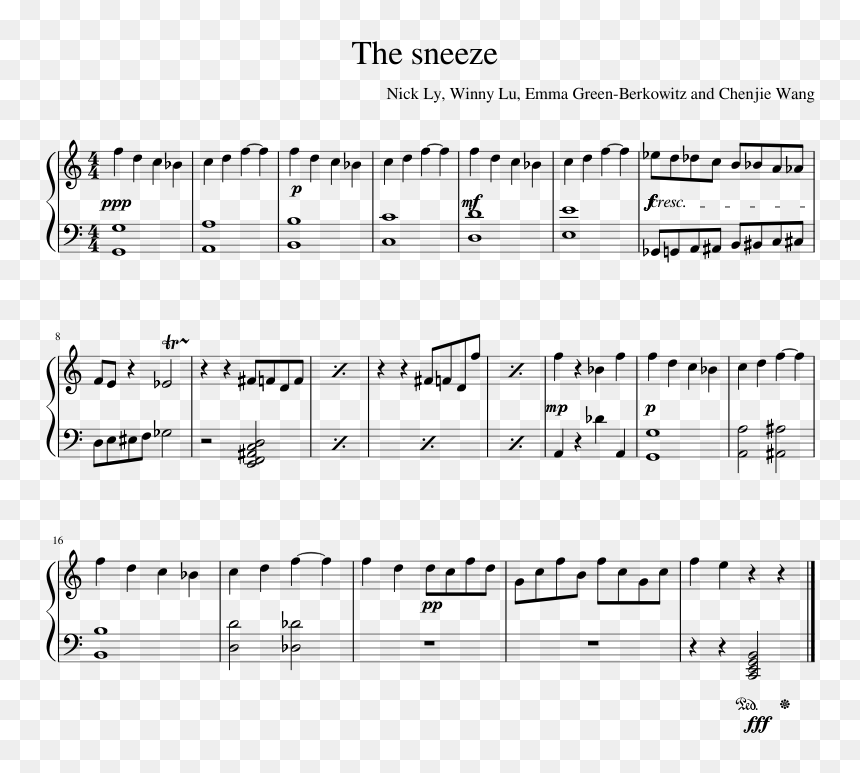 Laura Palmer Theme Piano Sheet, HD Png Download - sneeze png