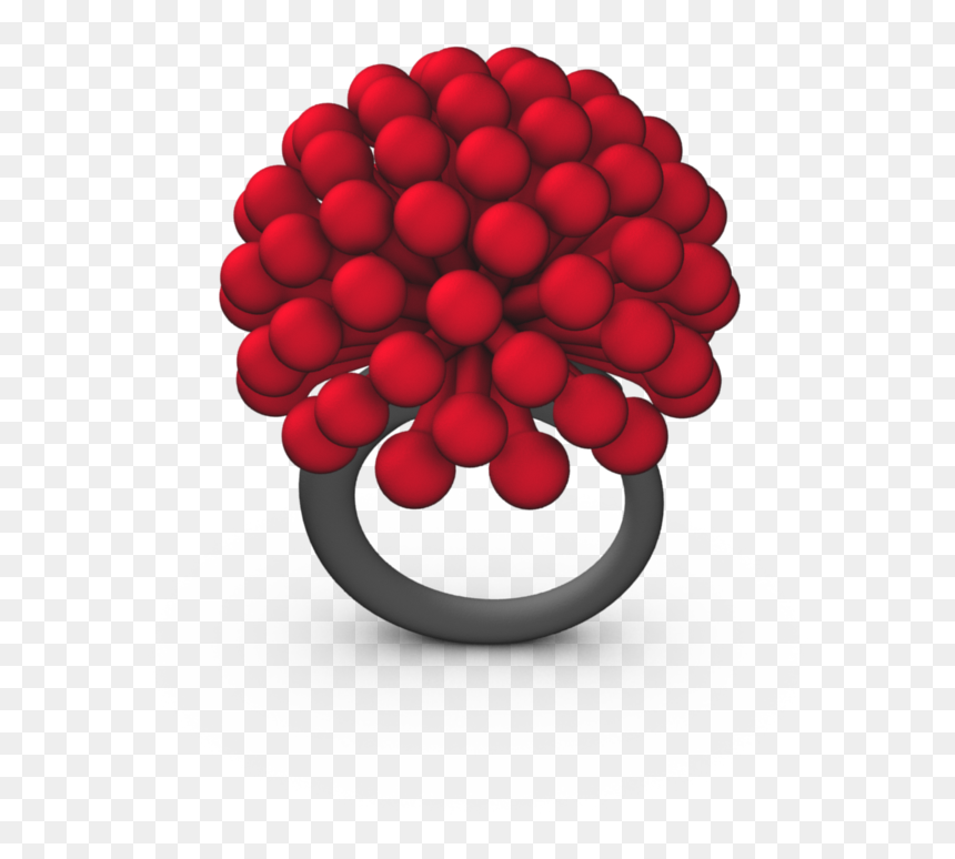 Red 3d Printed Ring - Circle, HD Png Download - red sphere png