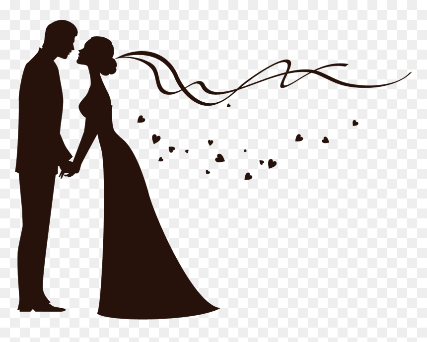 Wedding Clipart Bride - Bride And Groom Logo, HD Png Download - bride clipart png