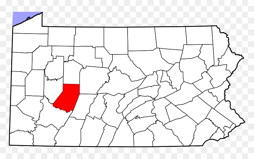 Map Of Pennsylvania Highlighting Indiana County - Montgomery County Pennsylvania, HD Png Download - pennsylvania outline png