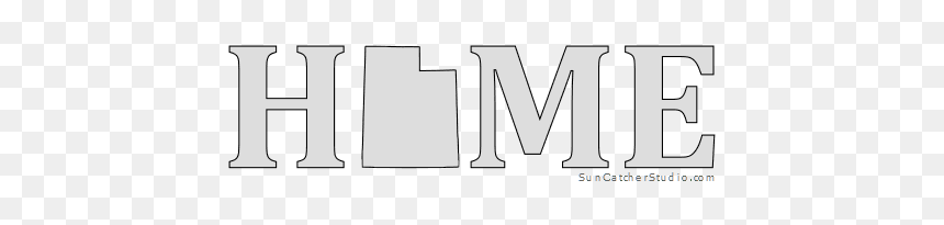 Utah Home Stencil Pattern Shape State Clip Art Outline, HD Png Download - utah outline png