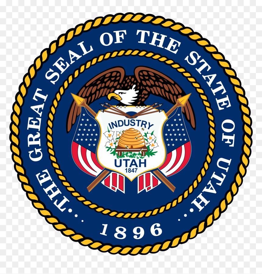 Escudo Del Estado De Utah, HD Png Download - utah outline png