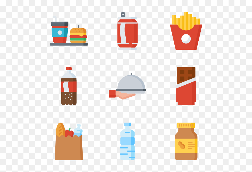 Cafe Food Pics Vector, HD Png Download - burger icon png
