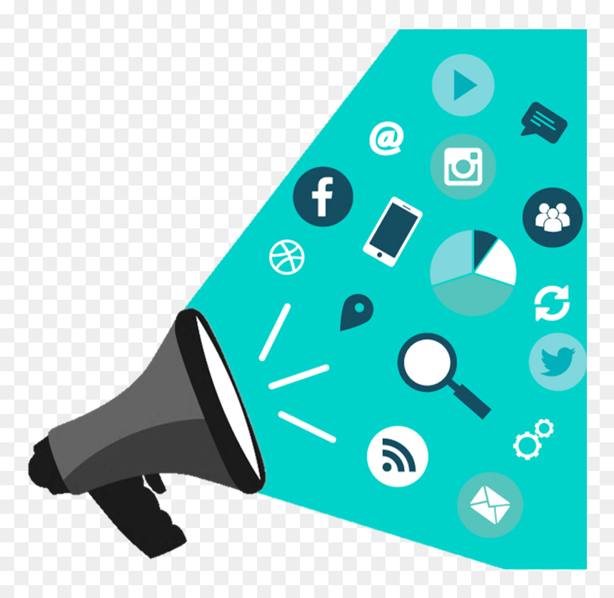 Fancy Guppy Onlinecampaigning With Different Icons - Digital Campaigns, HD Png Download - digital marketing icons png