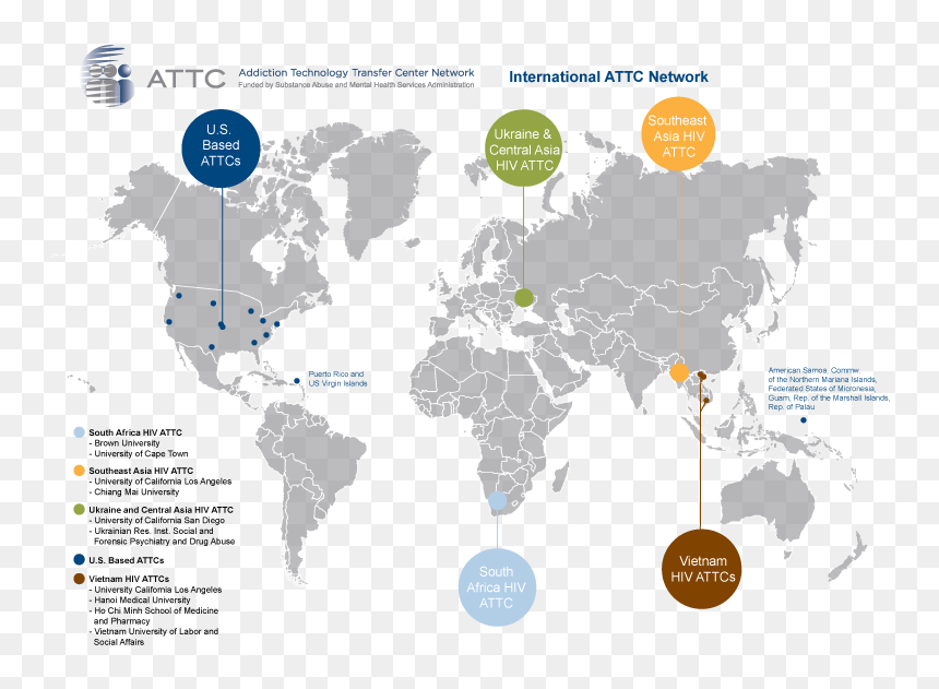 Map Of International-hiv Attcs - World Map Greenland Highlighted, HD Png Download - world map icon png