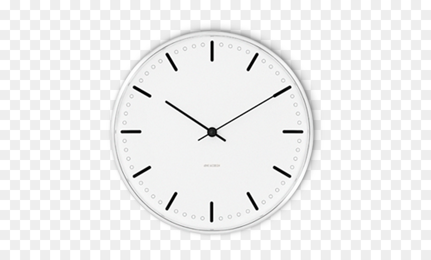 City Hall Wall Clock Oe29 Cm Black White Arne Jacobsen - Arne Jacobsen, HD Png Download - town icon png