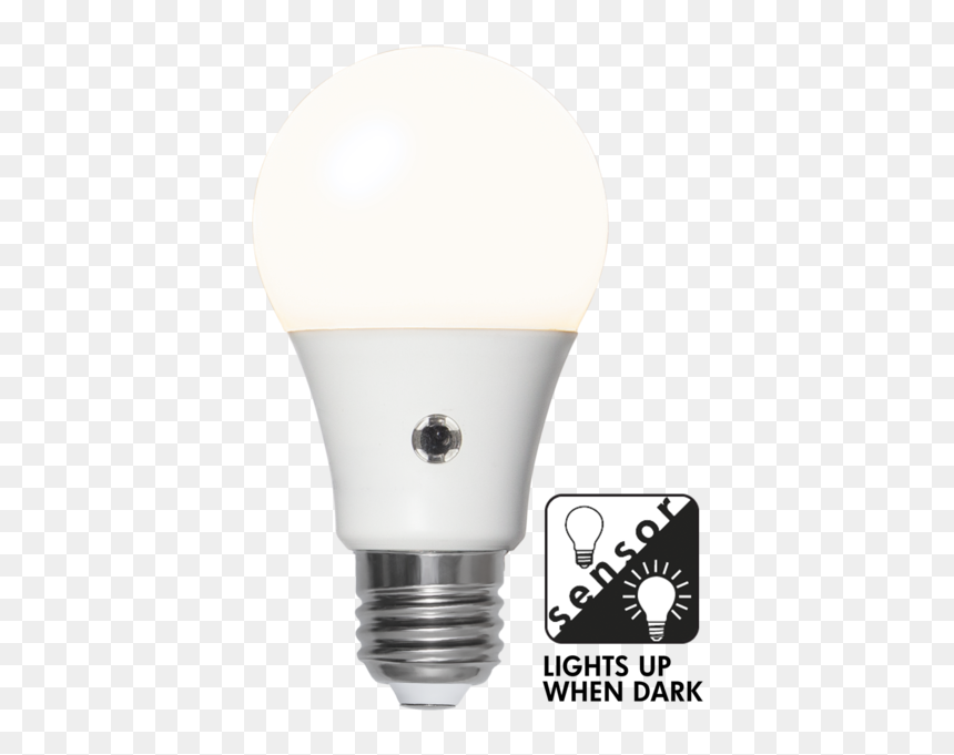 Led Lamp E27 A60 Sensor Opaque - Led Lamp, HD Png Download - light bulb on off png
