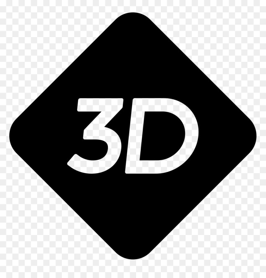 3d Video Icon - Traffic Sign, HD Png Download - 3d triangle png