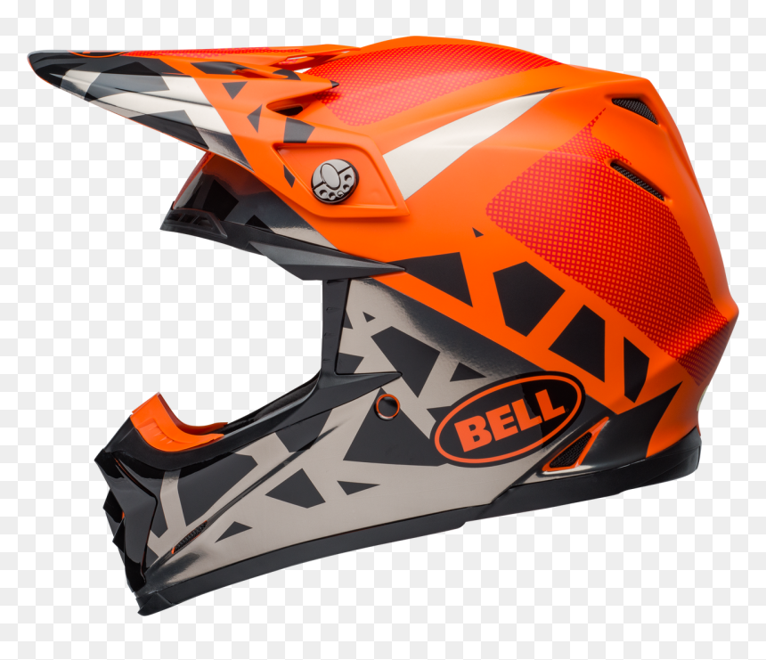 Bell Moto-9 Mips Tremor Matte/gloss Black/orange/chrome - Bell, HD Png Download - dirt flying png