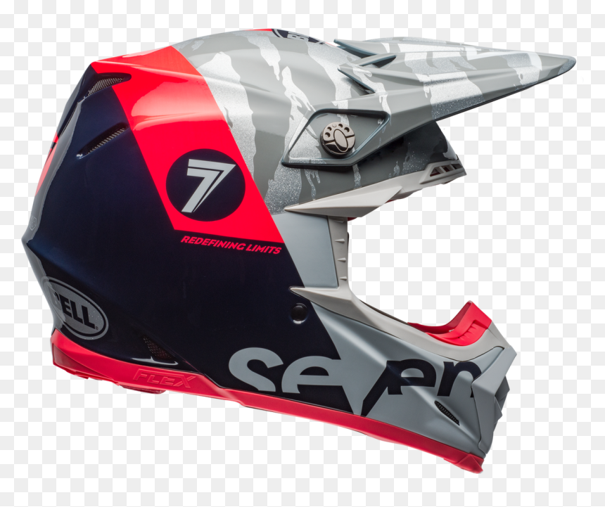 Bell "moto-9 - Bell Mx 9 Mips Seven Ignite Gloss Navy Coral, HD Png Download - dirt flying png