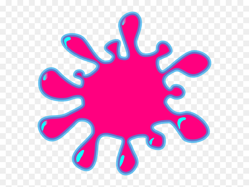 Paint Clipart Splodge - Splash Of Blood Clipart, HD Png Download - water splash transparent png