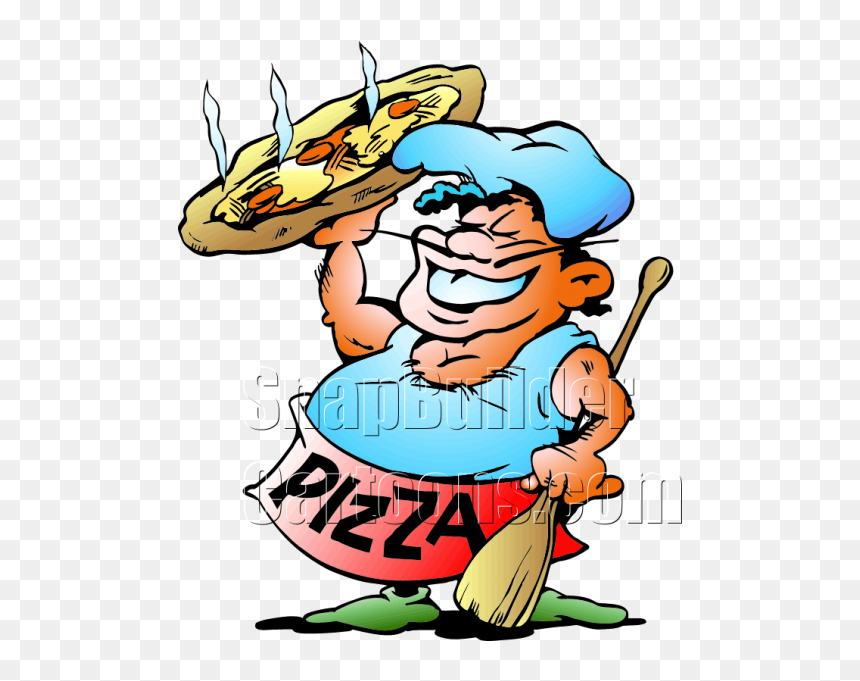 Pizza Baker Holding Pizza Pie - Pizza Baker Comic, HD Png Download - pizza pie png