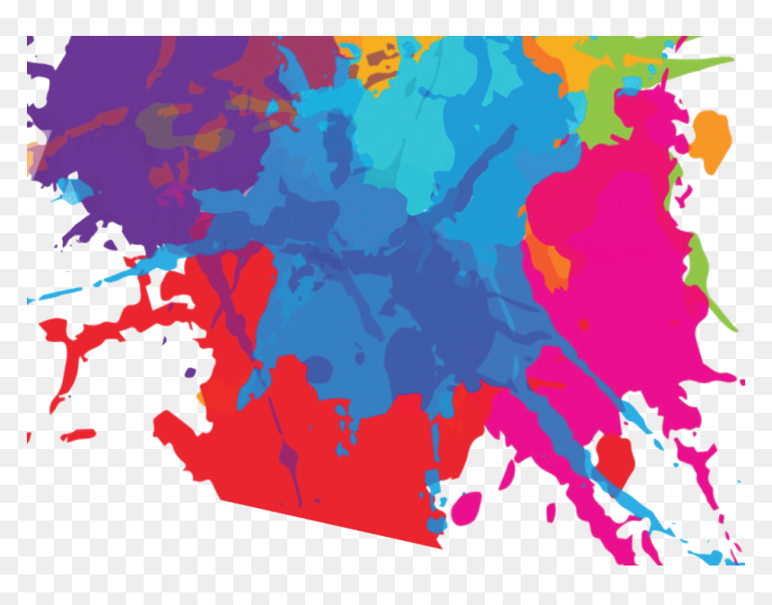 Splatter Colored Design Hd, HD Png Download - thumbnail background png