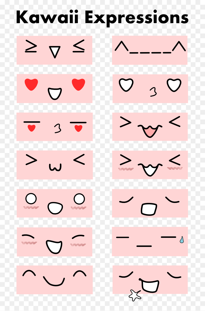 Expressões Kawaii, HD Png Download - kawaii word png