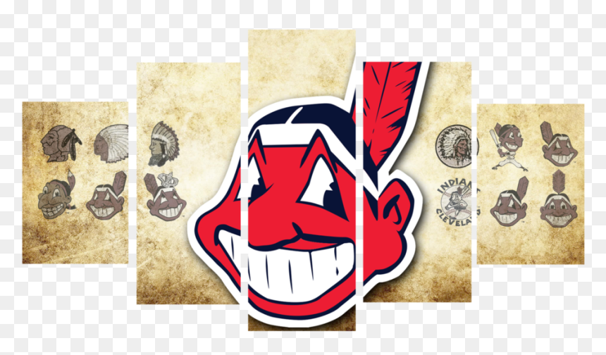 Hd Printed Cleveland Indians Logo 5 Pieces Canvas - Cleveland Indians Wallpaper Hd, HD Png Download - indians png