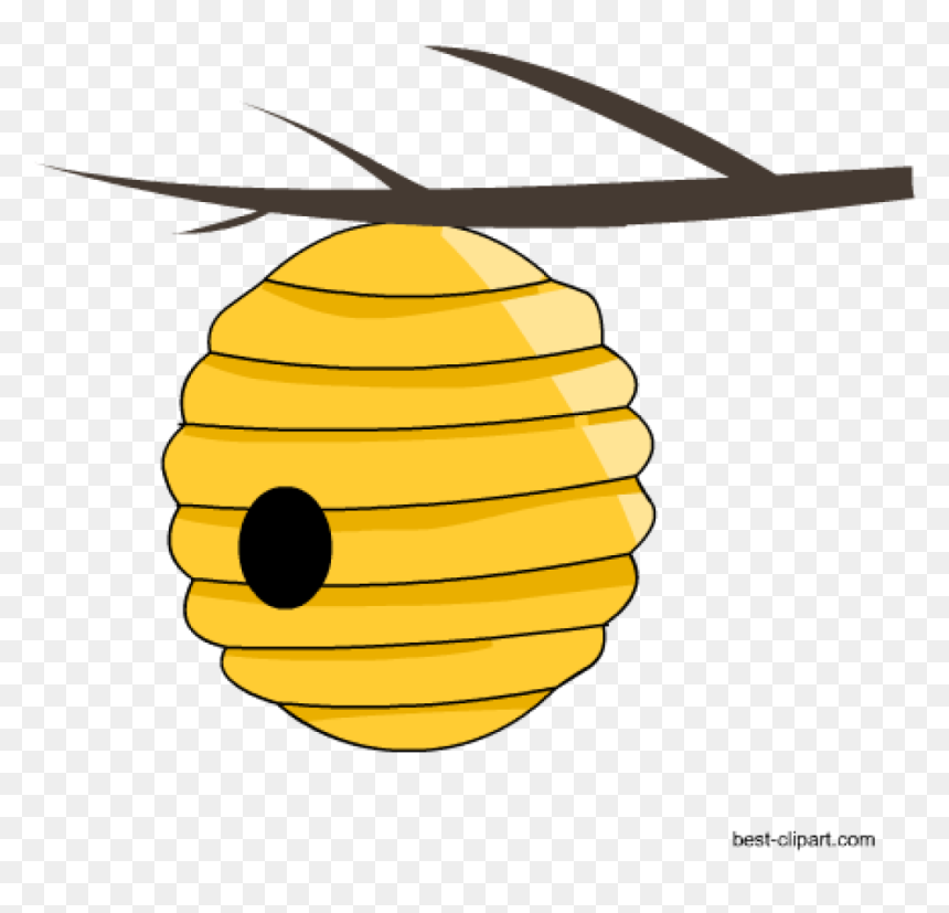Beehive Clipart Free Honey Bee And Beehive Clip Ar - Bee Hive Clip Art Free, HD Png Download - hive png