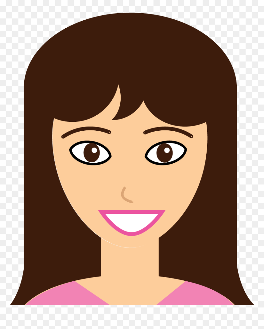 Art,long Hair,brown Hair,no - Long Chin Clipart, HD Png Download - hair icon png