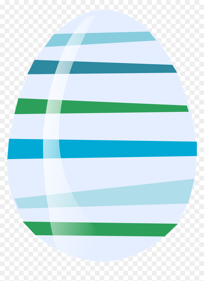 Easter, Egg, Blue, Green, Striped, Stripes - Circle, HD Png Download - blue stripes png