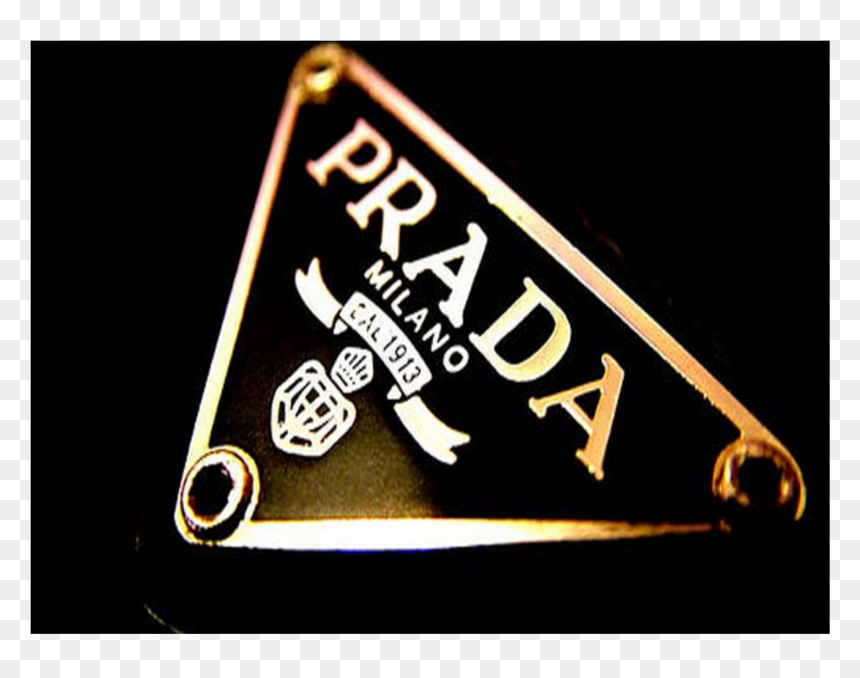 #prada #blackandgold #logo - Prada, HD Png Download - prada png