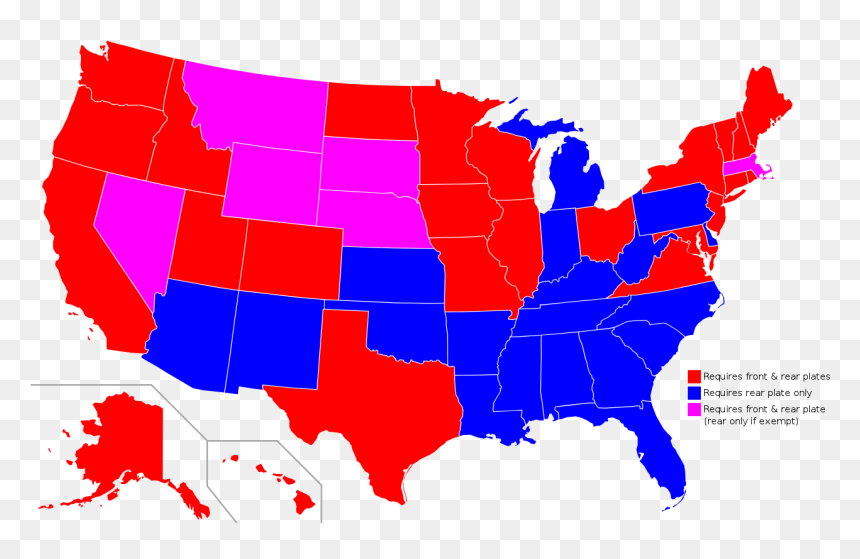 Death Penalty States, HD Png Download - blank license plate png