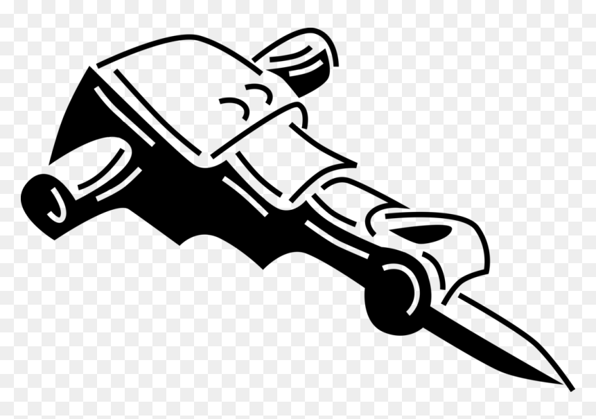 Vector Illustration Of Jackhammer Pneumatic Drill Construction - Presslufthammer Clipart, HD Png Download - jackhammer png