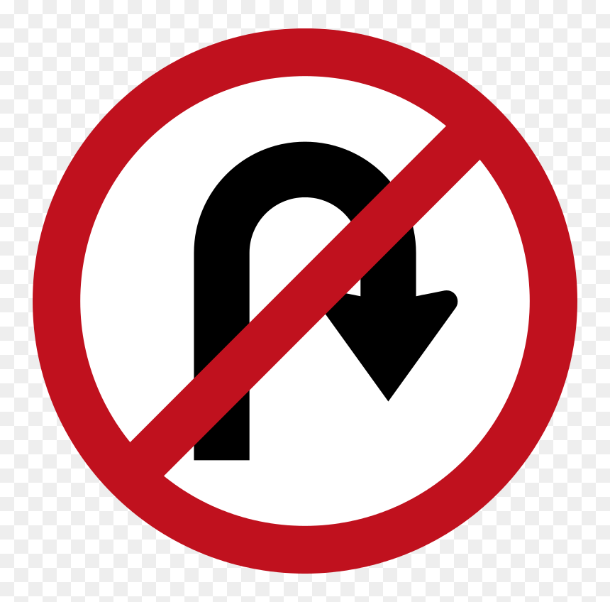Botswana Road Sign - No U Turn Sign Australia, HD Png Download - phone call icon png