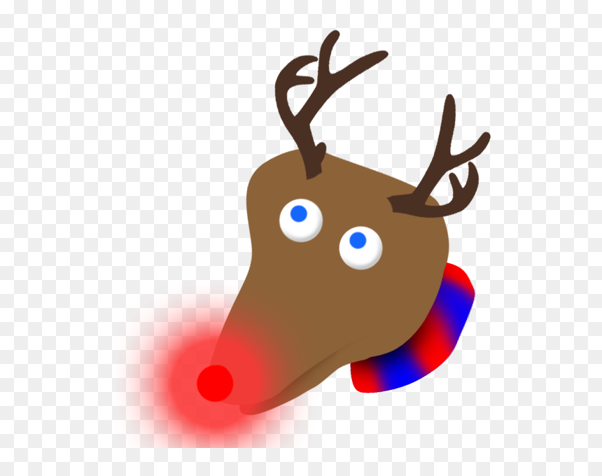 Cartoon, HD Png Download - reindeer nose png