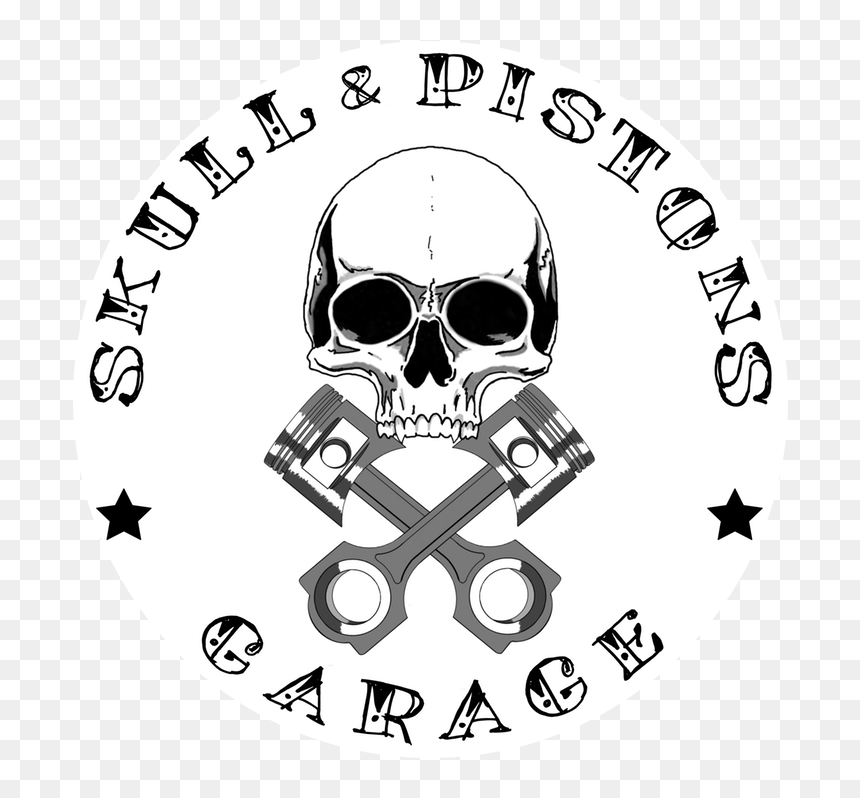 Skull & Pistons Garage Was Established In 2014 By Two - Rose Tattoo Font, HD Png Download - pistons png