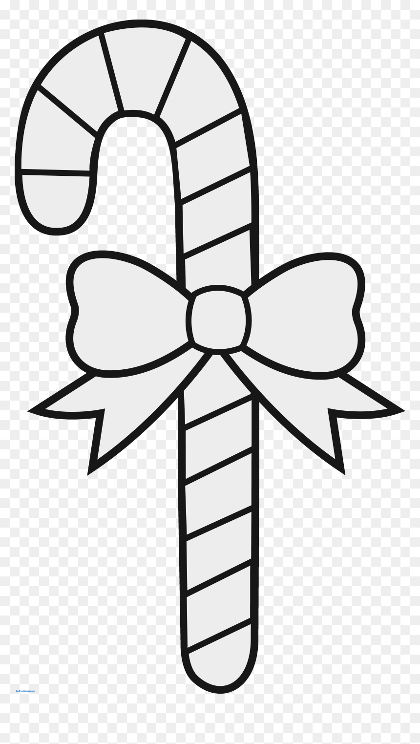Transparent String Lights Clipart Black And White - Easy Candy Cane Drawing, HD Png Download - string lights clipart png
