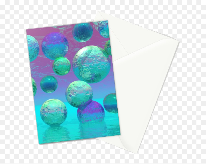 Ocean Dreams, Aqua And Indigo Seascape Universe - Envelope, HD Png Download - greeting card png