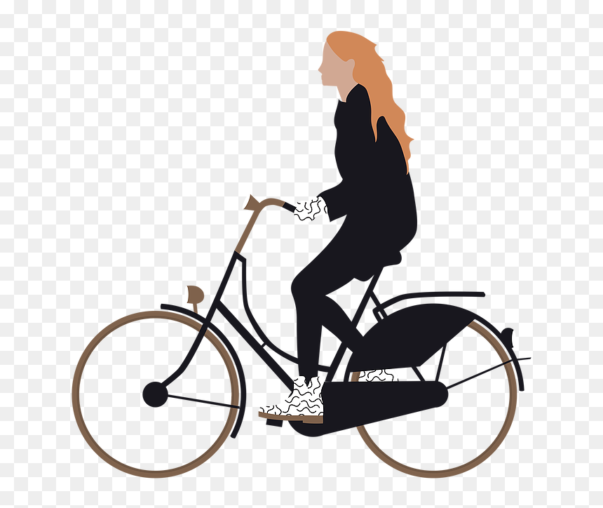 Common People Png - Illustration Bicycle Woman, Transparent Png - architecture people png