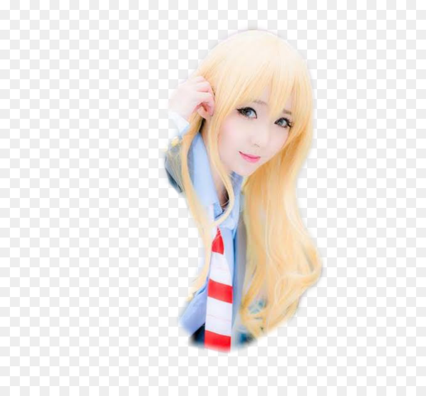 #kawaiicute #kaorimiyazono #kaori #miyazono #animegirl - Lace Wig, HD Png Download - kaori miyazono png