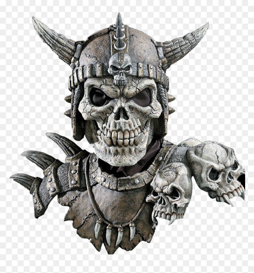 #skull #skeleton #bone #head #ghost #demon #devil #king - Kronos Mask And Shoulders, HD Png Download - demon skull png