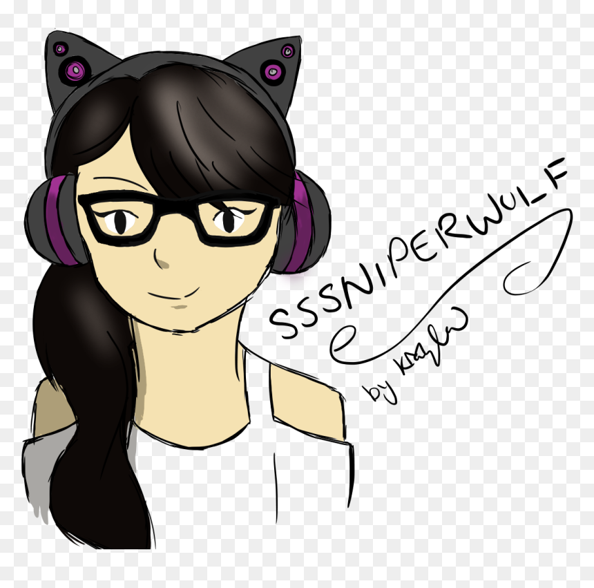Sssniperwolf Drawing, HD Png Download - sssniperwolf png