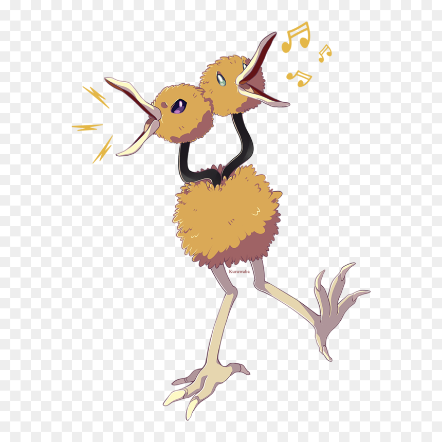 Doduo Used Growl By Quartette - Doduo Transparent, HD Png Download - running away png