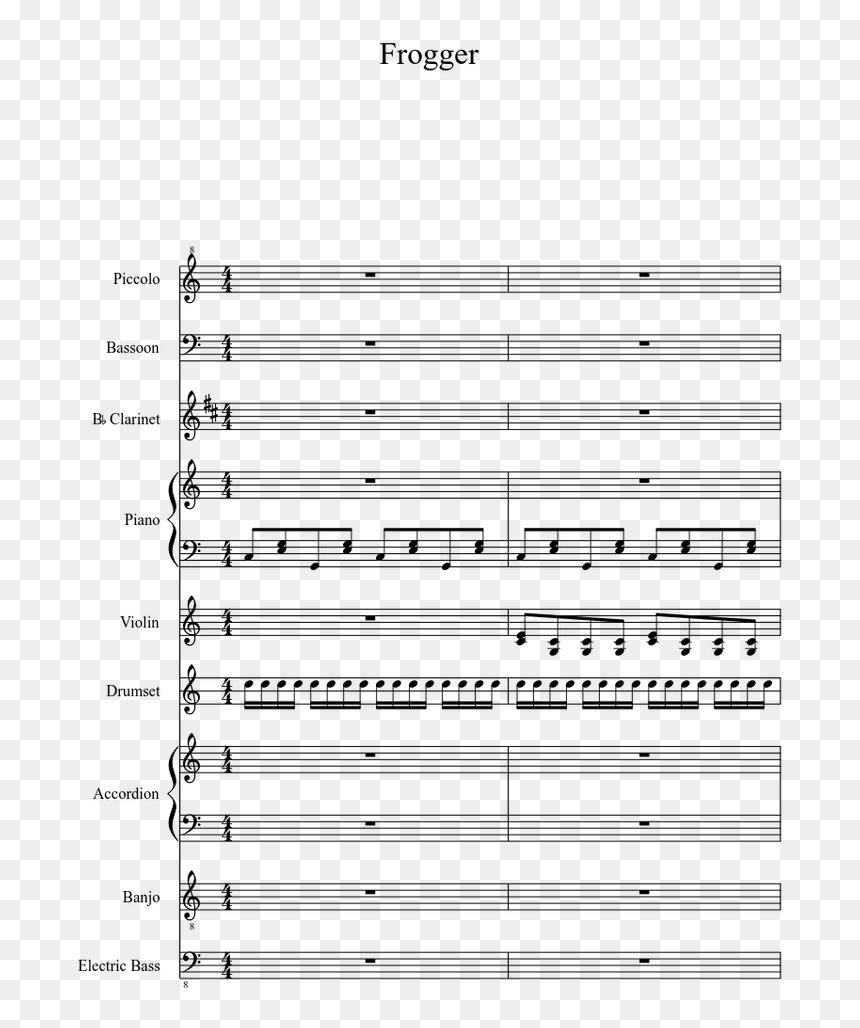 Alto Sax You Are Beautiful Sheets, HD Png Download - frogger png