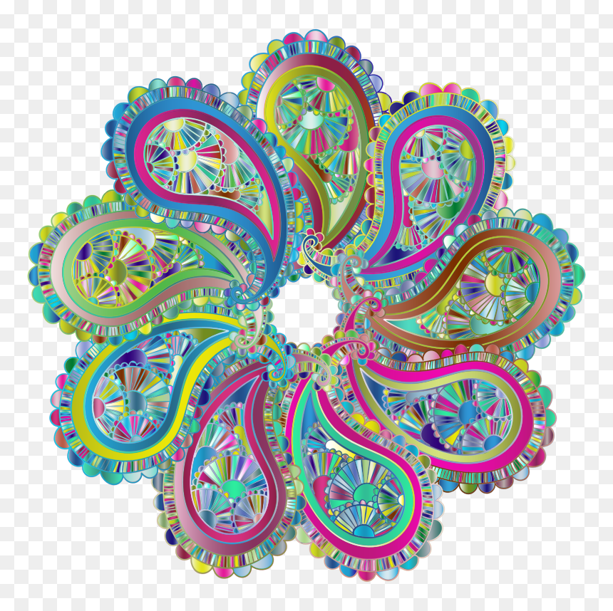 Paisley Mandala 3 Extended - Motif, HD Png Download - paisley border png