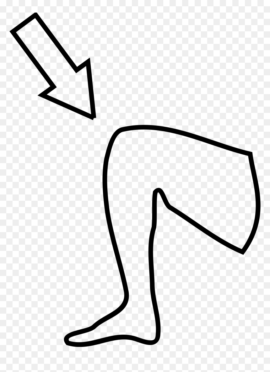 Knee Clipart Black And White, HD Png Download - knee png