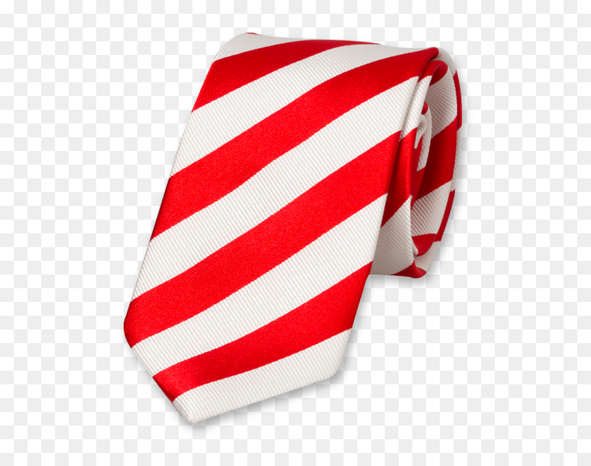 Red/white Satinsilk Striped Tie - Corbata Rojo Y Blanco, HD Png Download - red and white stripes png