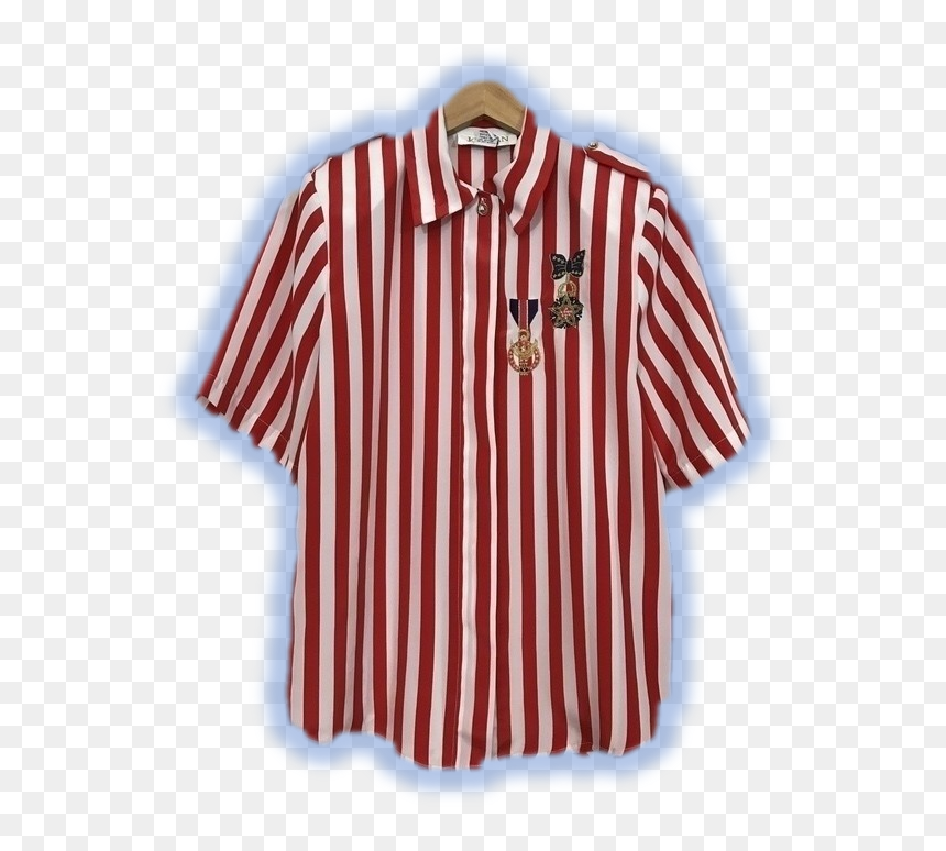 Polo Shirt, HD Png Download - red and white stripes png