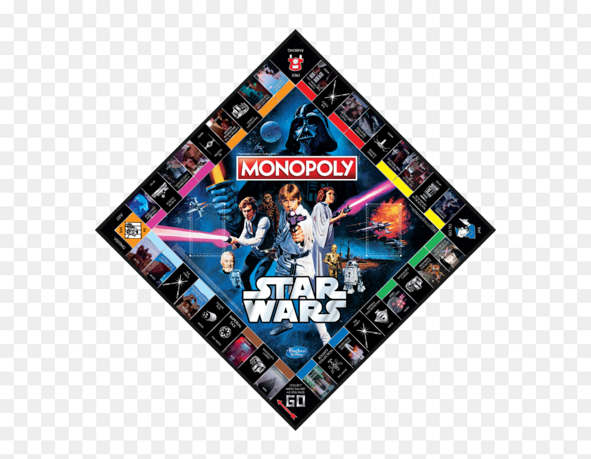Star Wars Monopoly 40th Anniversary Board, HD Png Download - monopoly pieces png