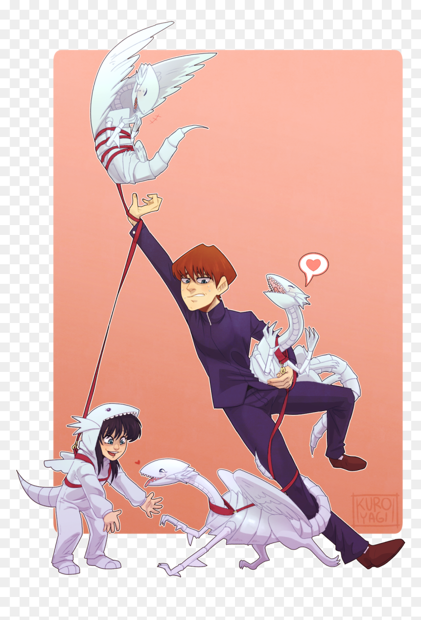 Kaiba And Mokuba Blue Eye White Dragon, HD Png Download - bakura png