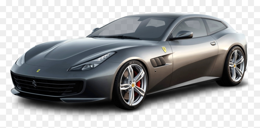 Grey Ferrari Gtc4 Lusso Car Png Image - Ferrari Gtc4 Lusso V12, Transparent Png - parked car png