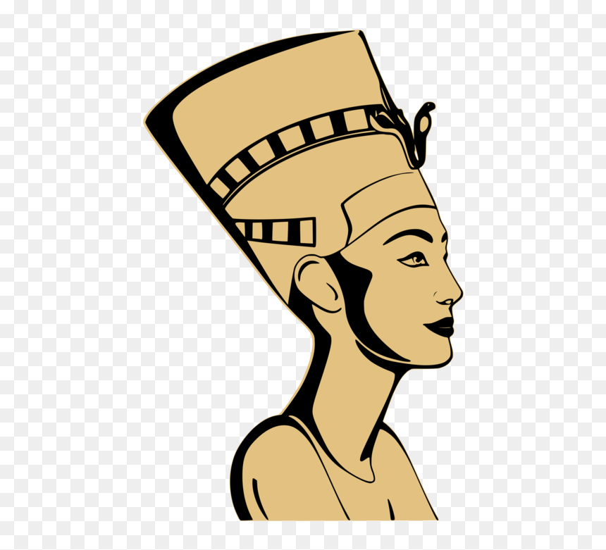 Line Art,head,pleased - Pharaoh Hface Clip Art, HD Png Download - papyrus face png