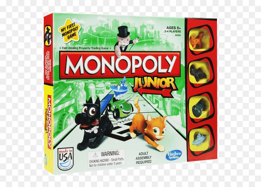 Monopoly Junior Rules, HD Png Download - monopoly pieces png