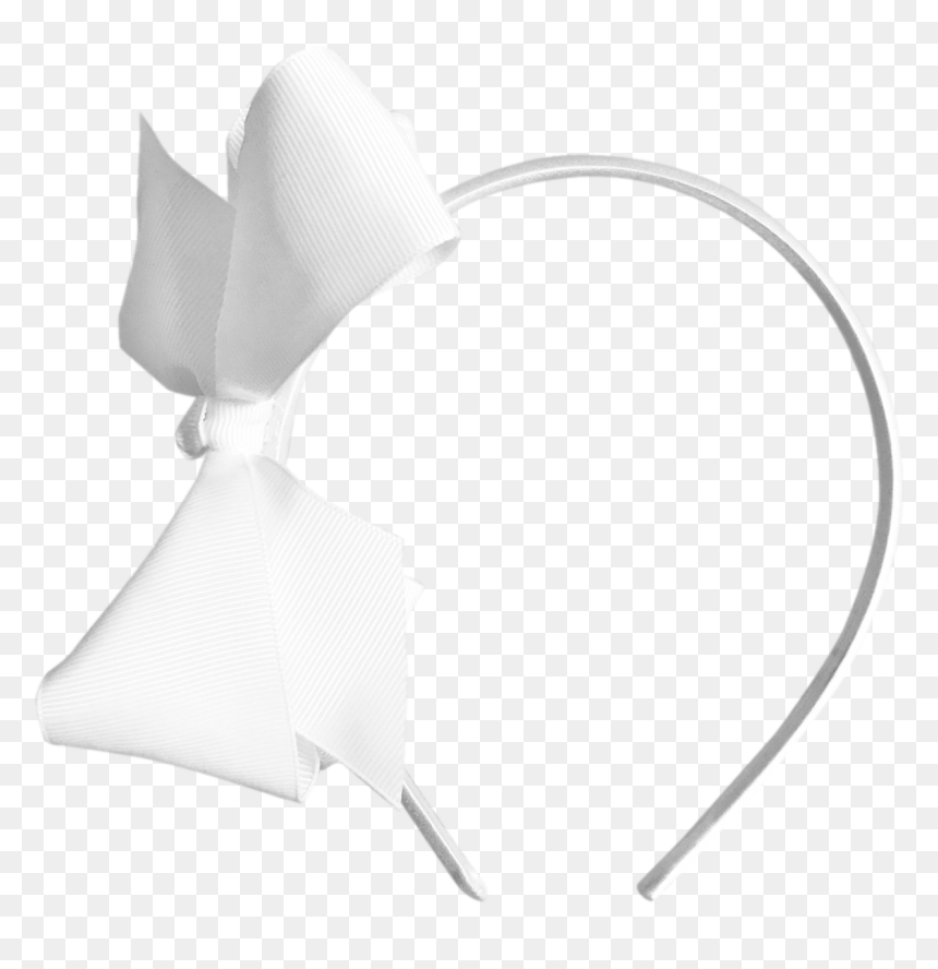 Image Of White Bow Headband - White Bow Headband, HD Png Download - white ribbon bow png
