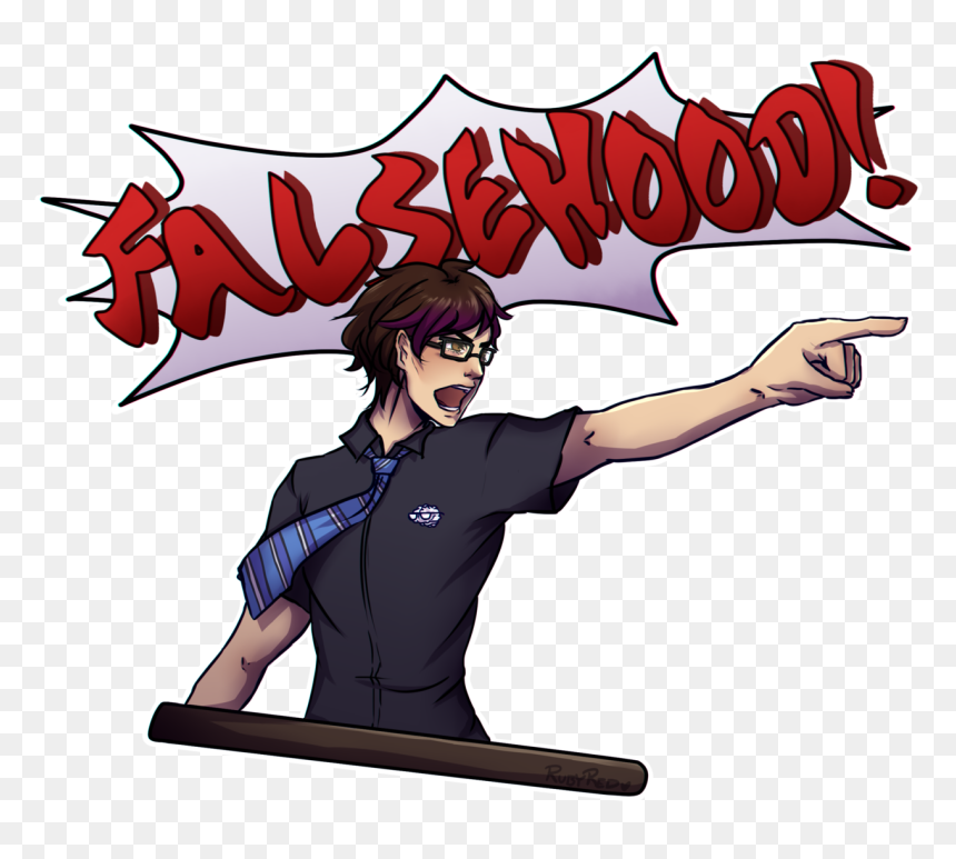 I Commissioned @firefairyrubina To Make Me This Masterpiece - Cartoon, HD Png Download - phoenix wright objection png